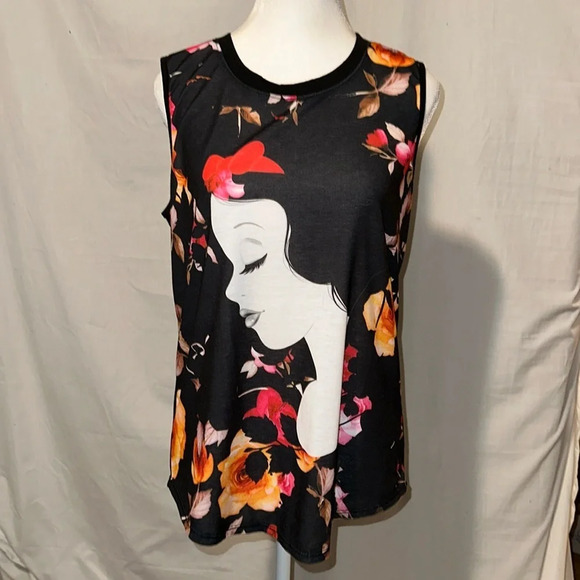 out of stock Disney Snow White Portrait Girls Muscle Top size medium - Picture 3 of 5
